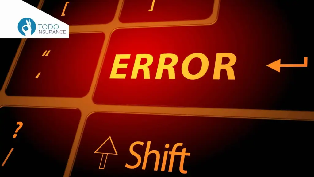 teclado con una tecla que dice Error, iluminado en rojo y con luz sobre esta tecla cómo aplicar para Obamacare todo insurance