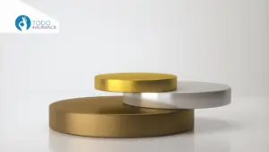 A small gold medal, a medium-sized silver medal, and a larger bronze medal on a white background ACA Plan Tiers todo insurance